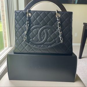 Chanel GST Black with Silver hardware